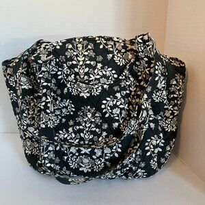 Vera Bradley Retired Chandelier Noir Essential Shoulder Purse.